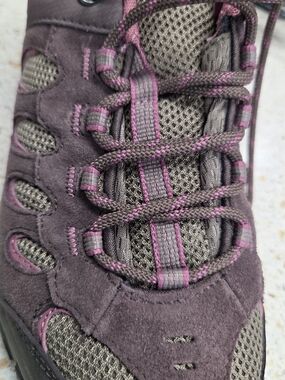 Merrell Gray and Purple Women's Trail Lace-Up Shoe